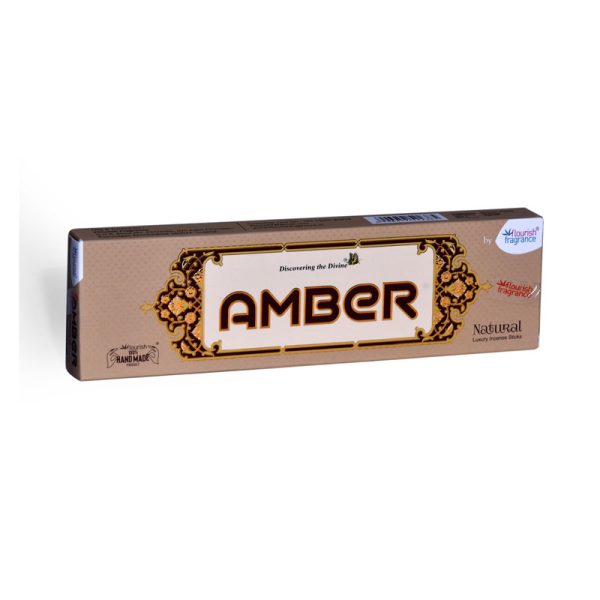 Flourish Amber Natural Luxury 50gm Incense Sticks